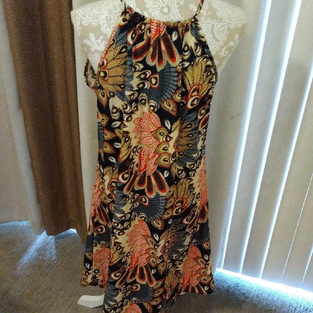 Elegant Multicolor Halter Dress - Picture 6 of 9